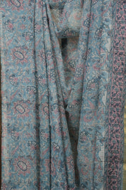 Sky Blue Kota Doria Saree - SRSBKDS277