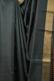 Green Raw Silk Saree - SRGRSS941