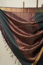 Green Raw Silk Saree - SRGRSS941