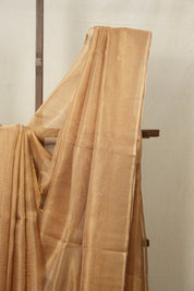 Golden Brown Tissue Tussar Silk Saree - SRGBTTSS495