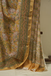 Yellow Kota Doria Saree - SRYKDS279