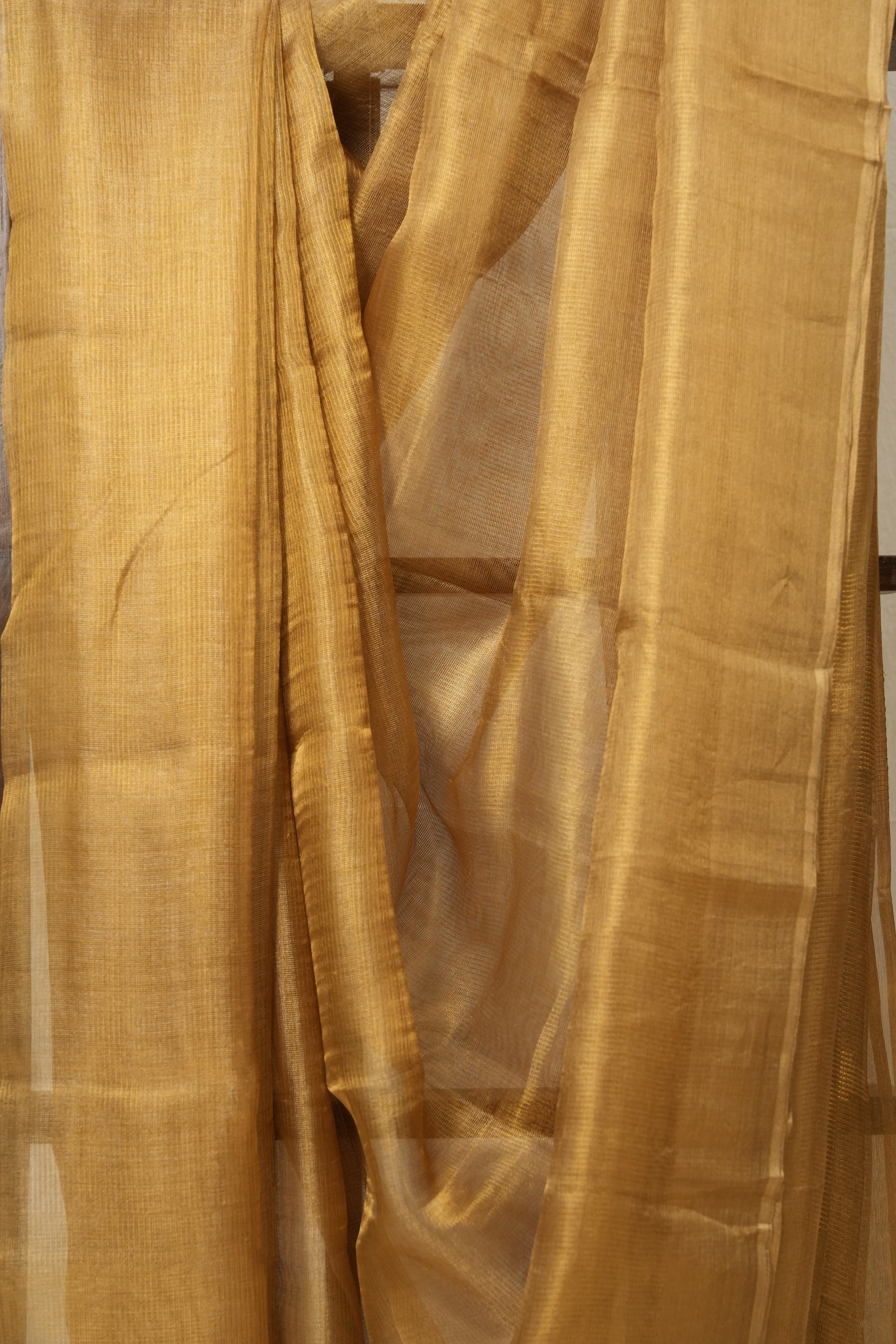 Light Grey Gold Tissue Tussar Silk Saree - SRLGGTTSS499