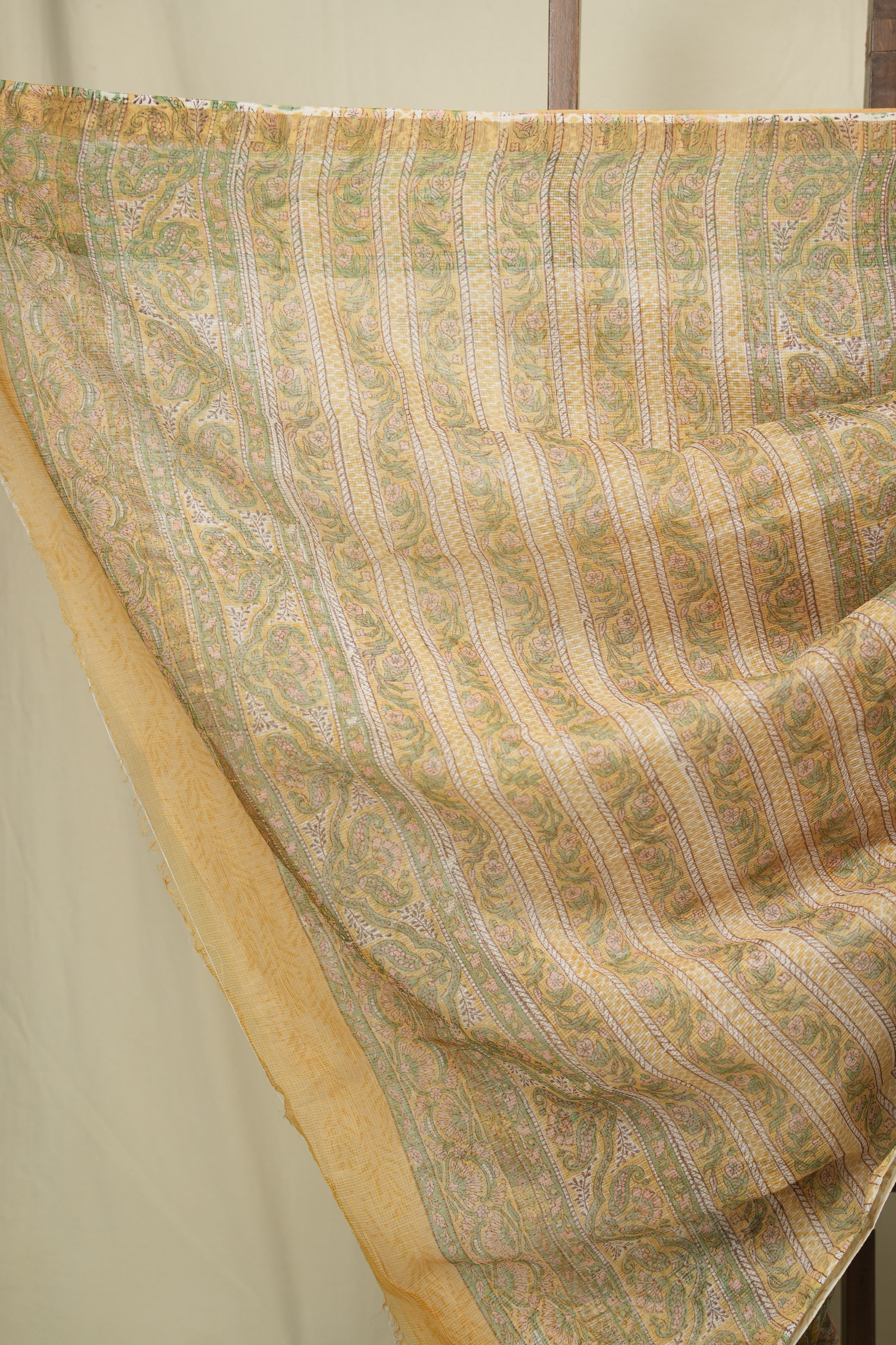 Yellow Kota Doria Saree - SRYKDS279