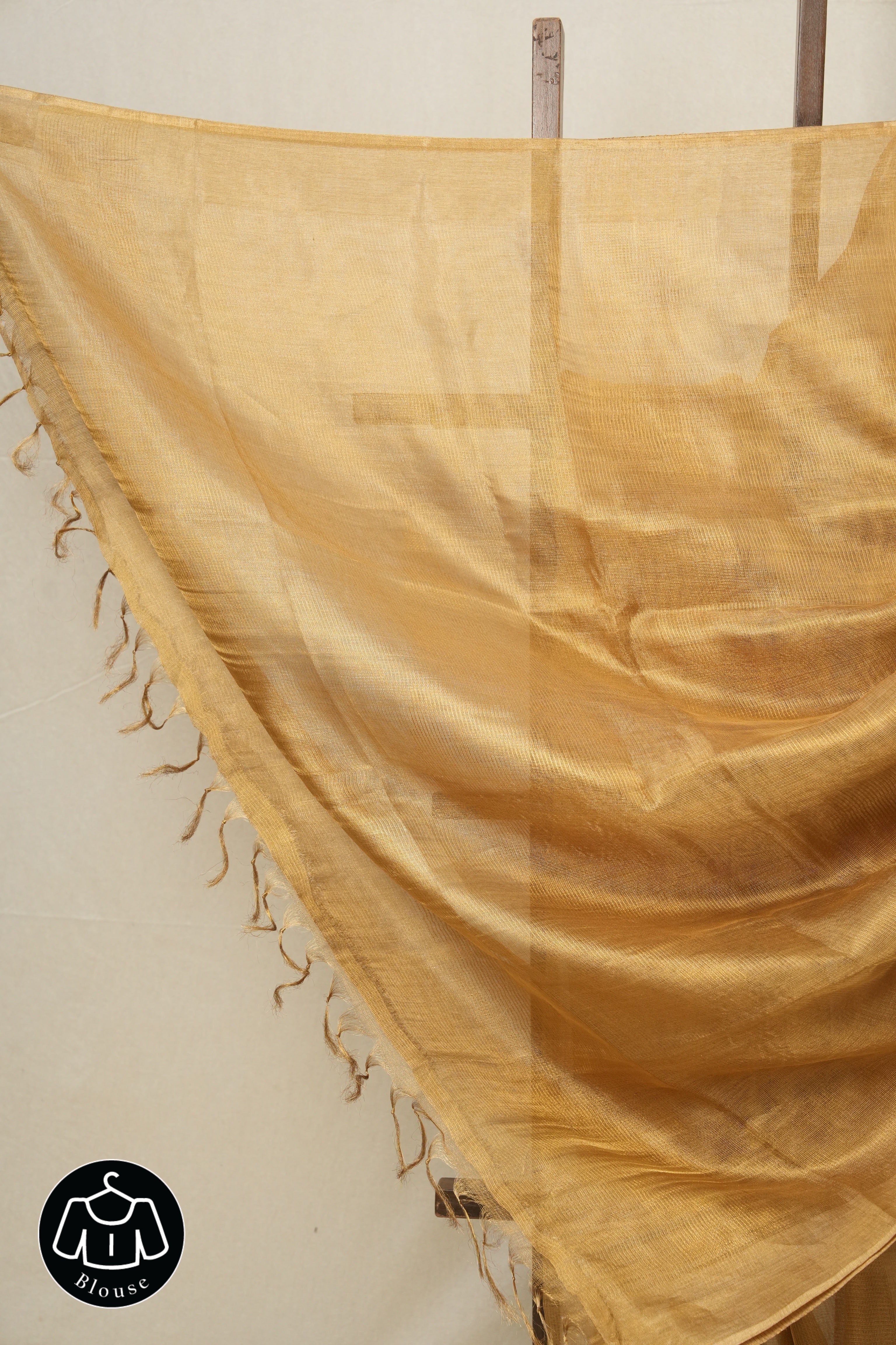 Light Grey Gold Tissue Tussar Silk Saree - SRLGGTTSS499