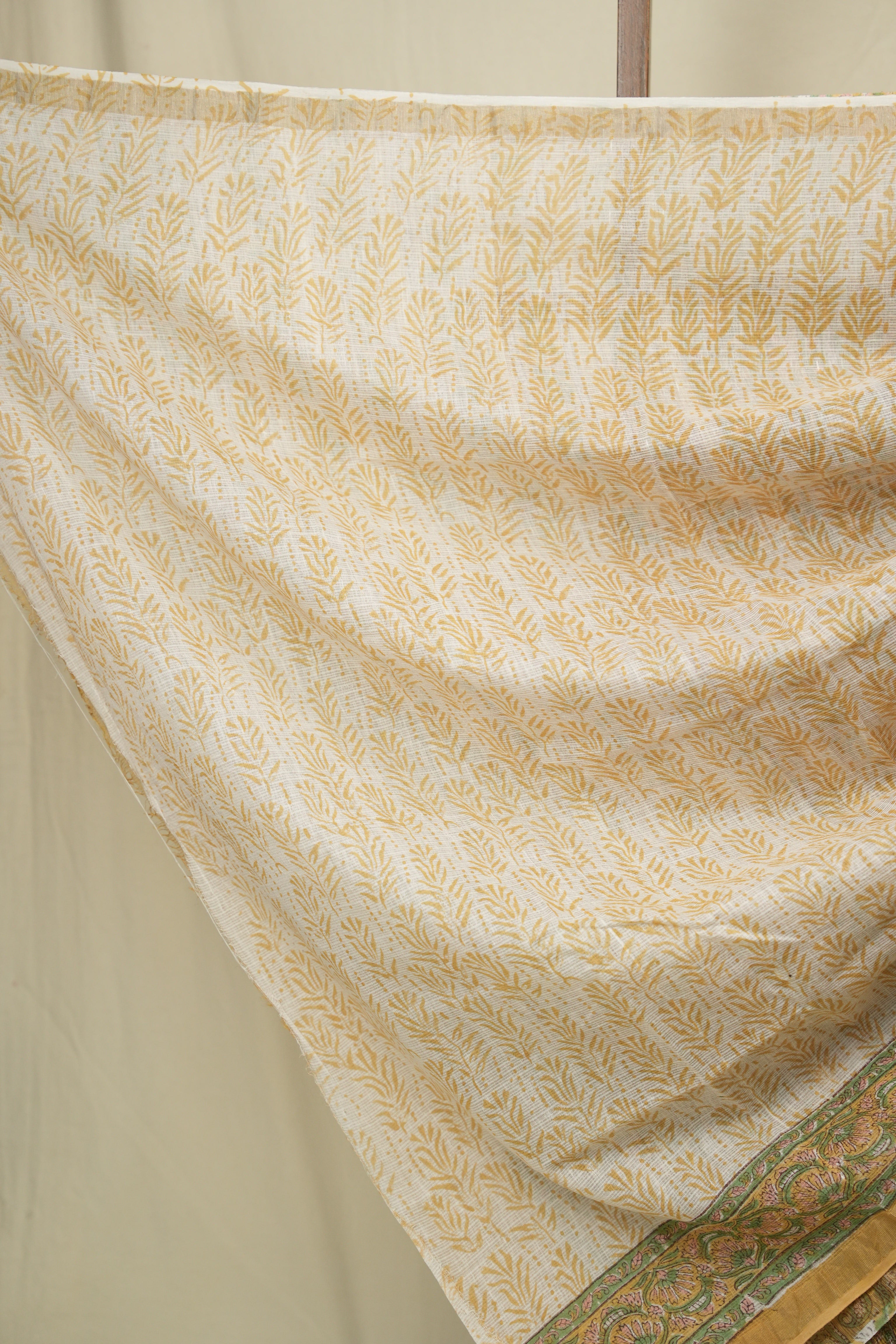 Yellow Kota Doria Saree - SRYKDS279