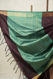 Wine Raw Silk Saree - SRWRSS953
