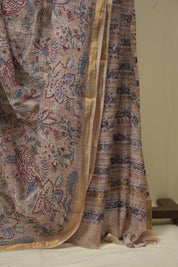 Light Brown Kota Doria Saree - SRLBKDS276
