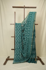 Rama Green Kota Doria Saree - SRRGKDS274