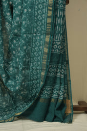 Rama Green Kota Doria Saree - SRRGKDS274