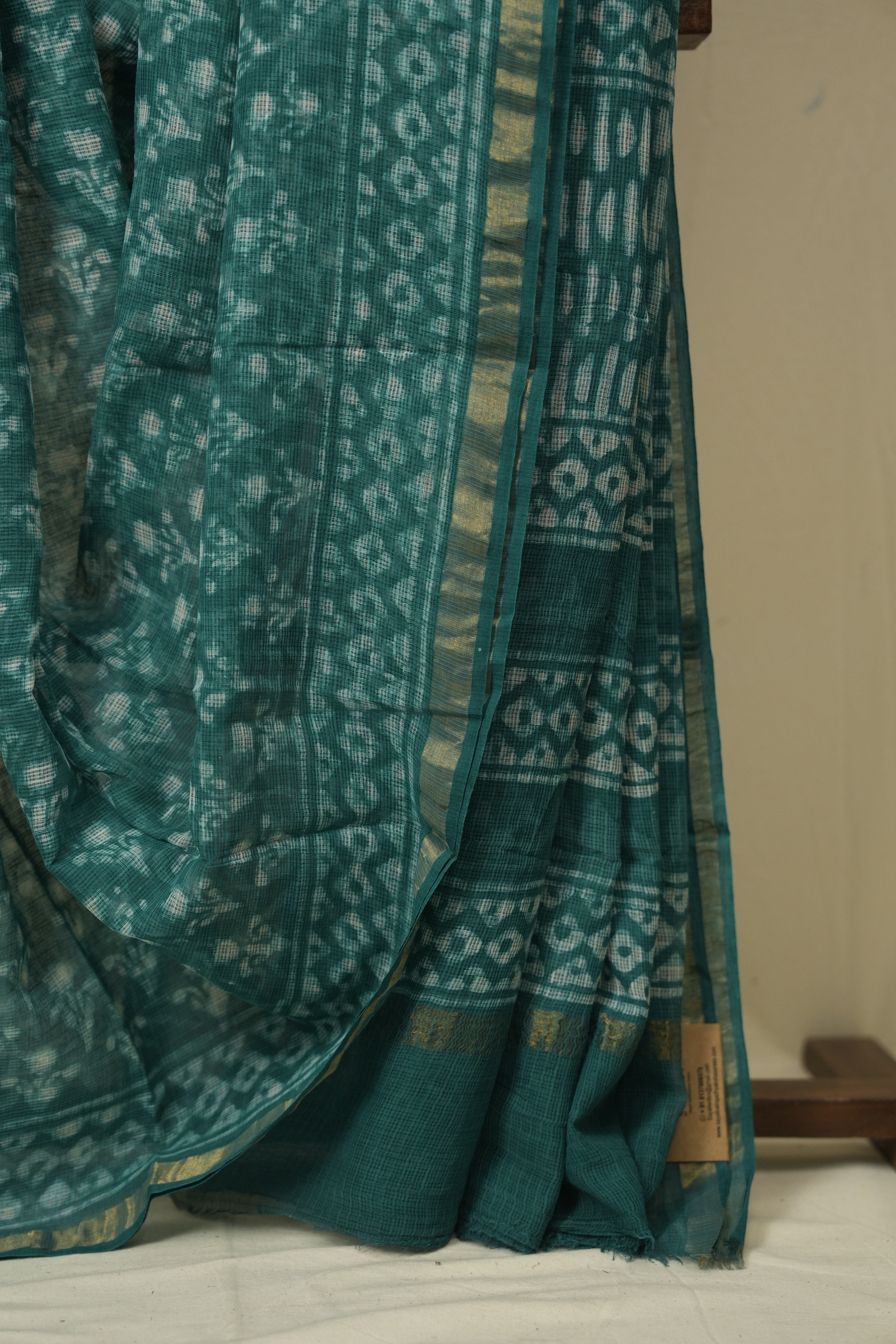 Rama Green Kota Doria Saree - SRRGKDS274