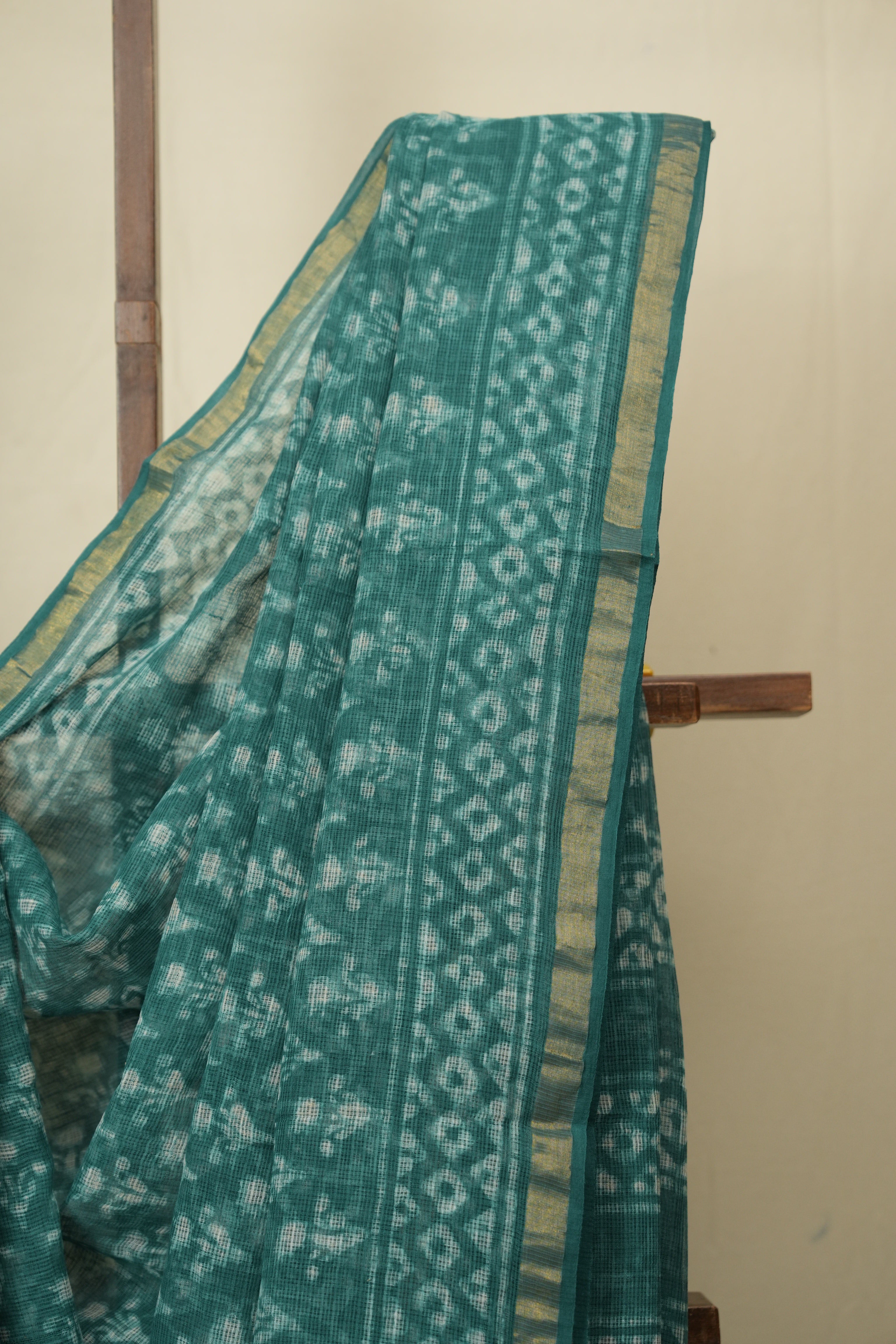 Rama Green Kota Doria Saree - SRRGKDS274
