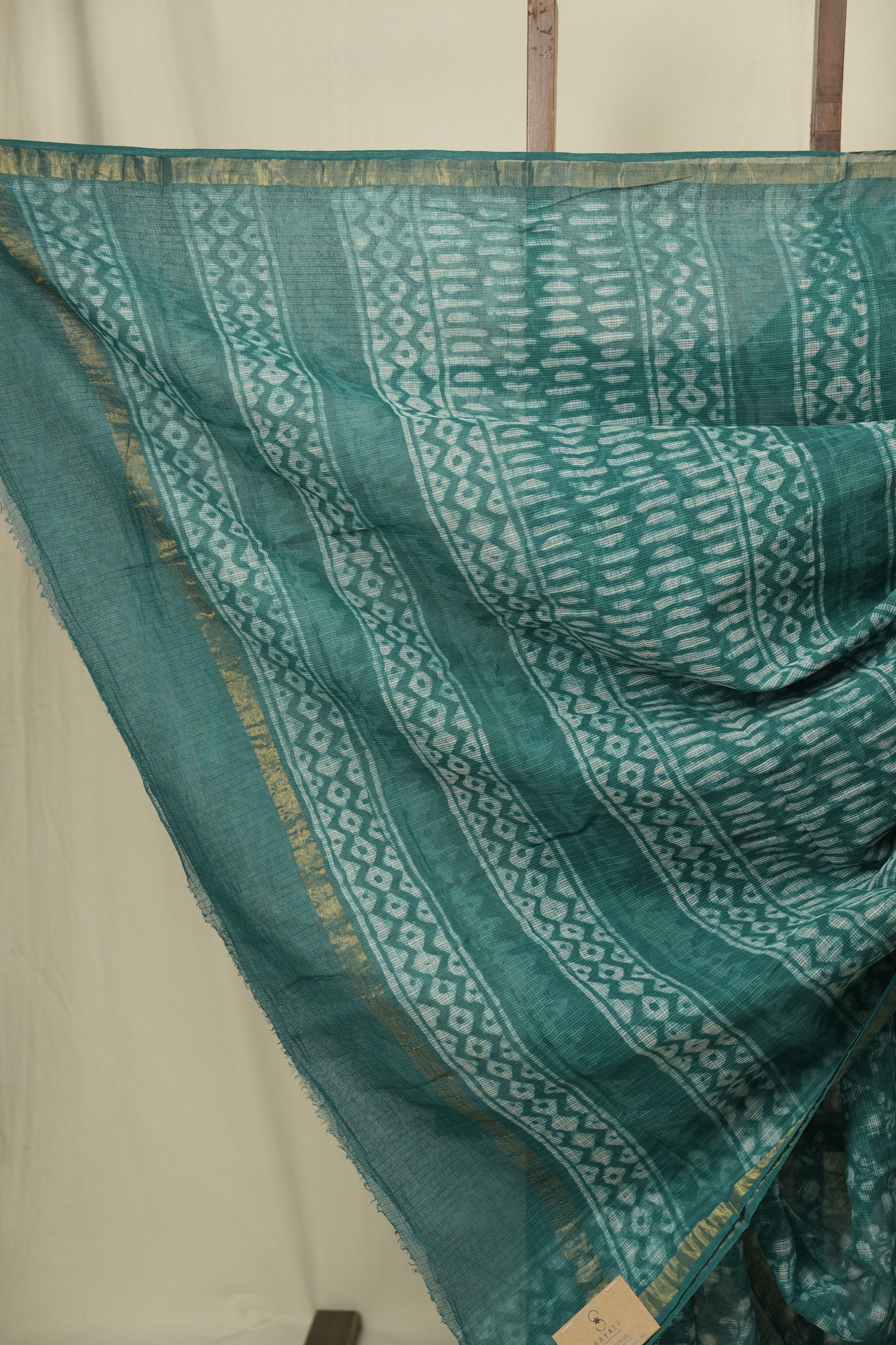 Rama Green Kota Doria Saree - SRRGKDS274