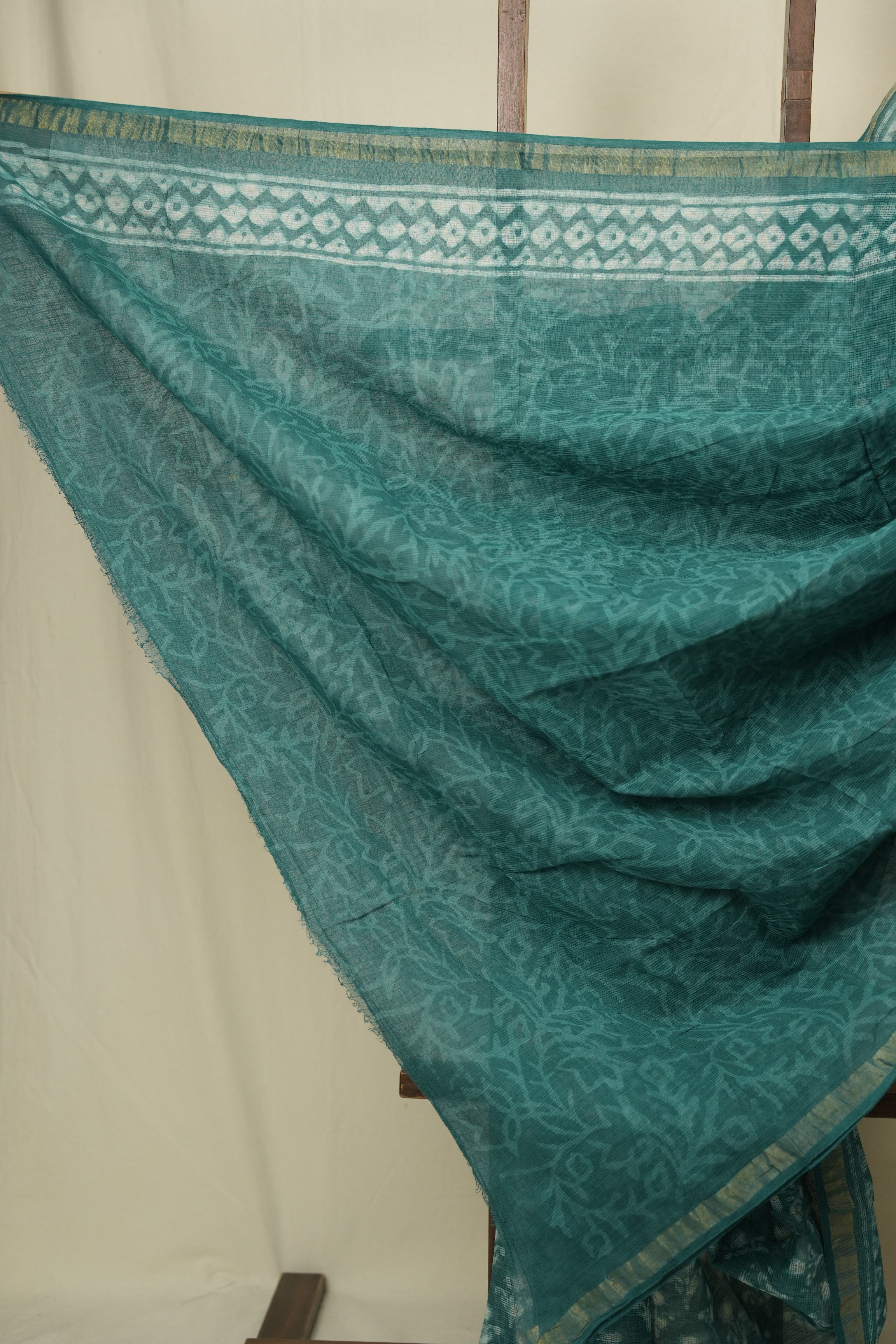 Rama Green Kota Doria Saree - SRRGKDS274