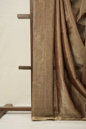 Brown Gold Maheshwari Tissue Saree - SRBGMTS661