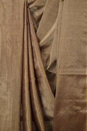 Brown Gold Maheshwari Tissue Saree - SRBGMTS661