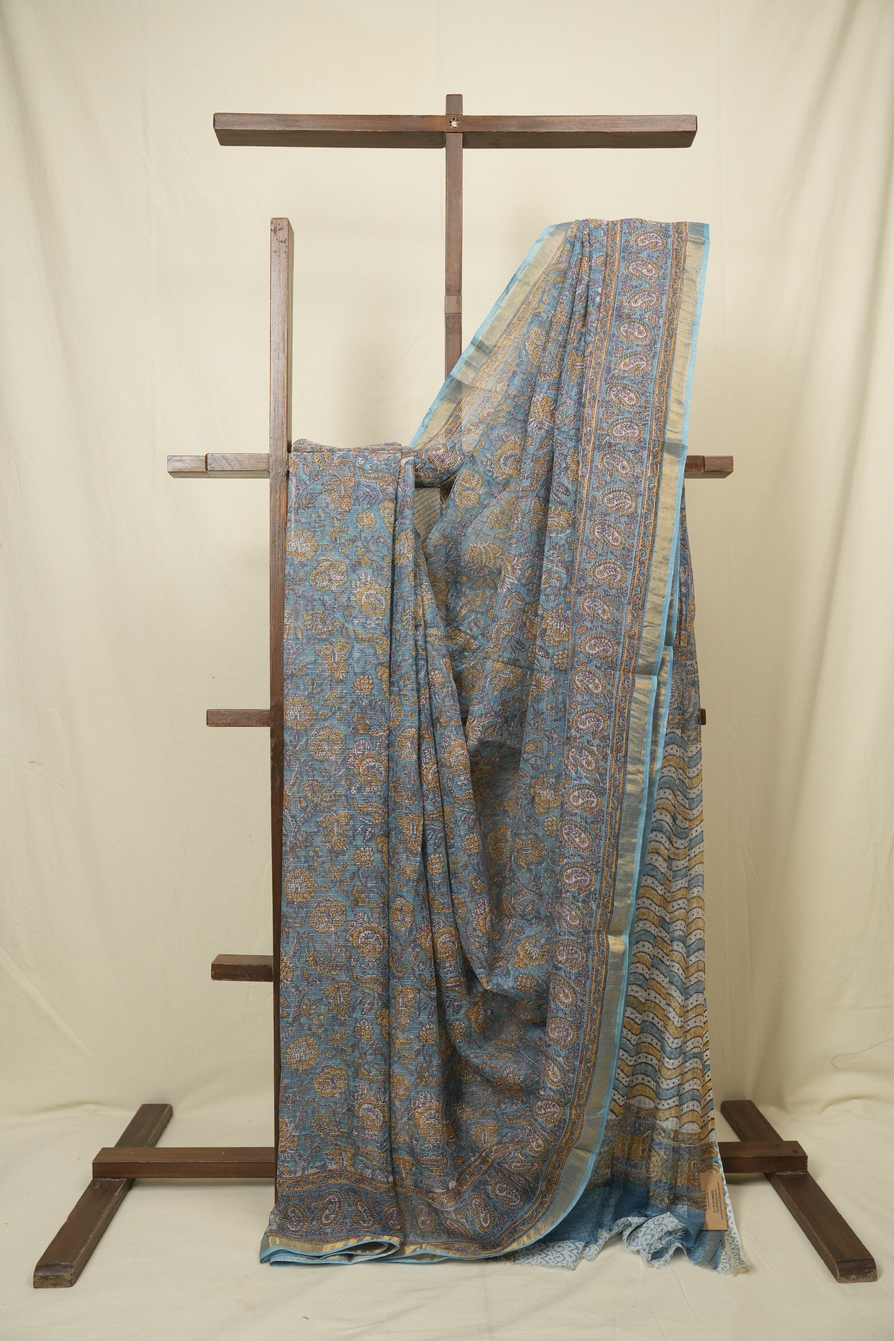 Blue HBP Kota Doria Saree - SRBKDS267