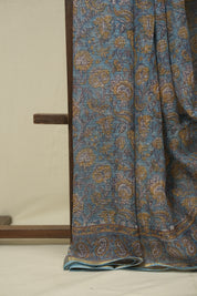 Blue HBP Kota Doria Saree - SRBKDS267