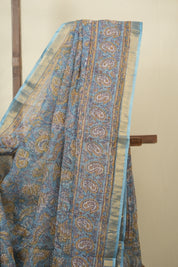 Blue HBP Kota Doria Saree - SRBKDS267