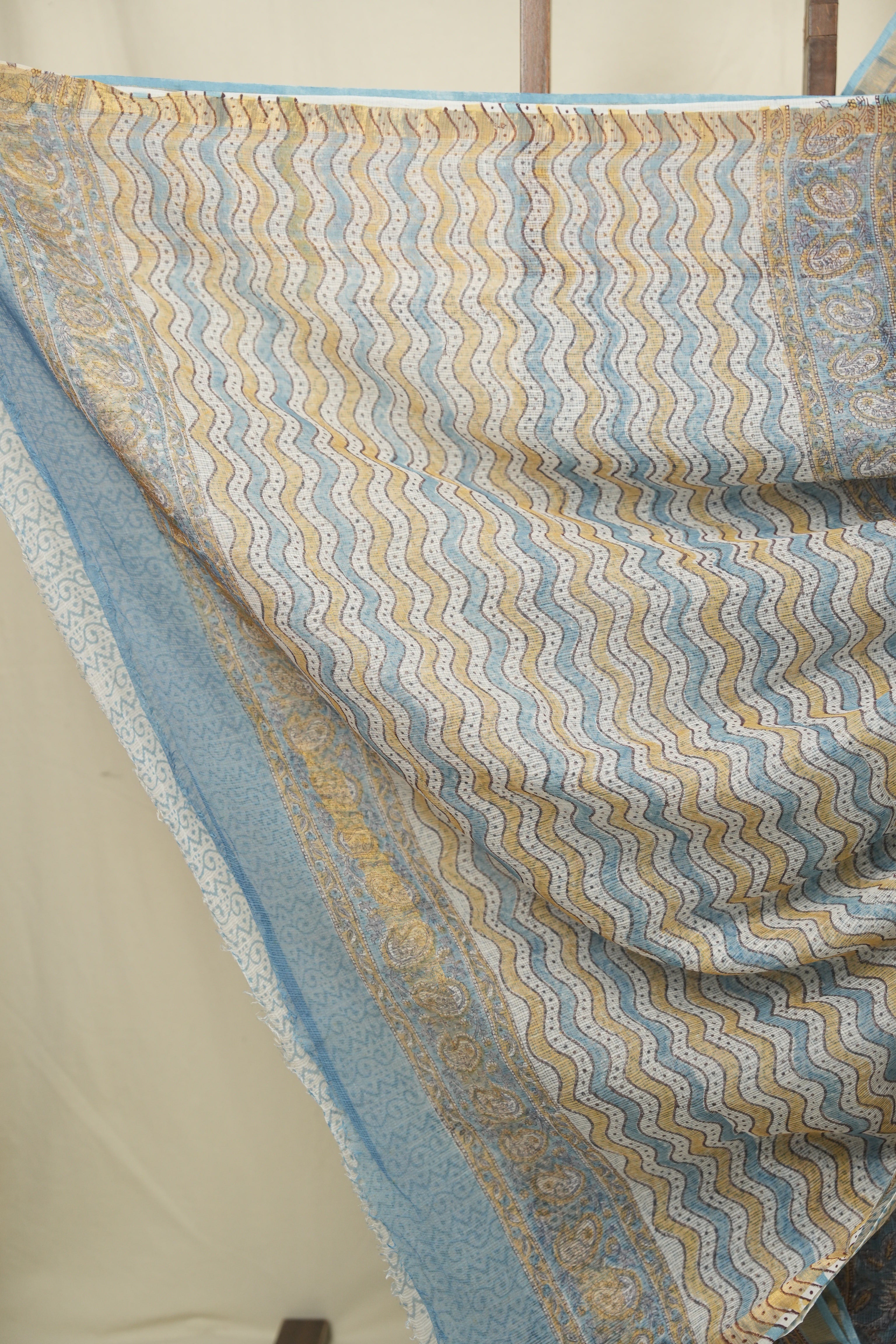 Blue HBP Kota Doria Saree - SRBKDS267