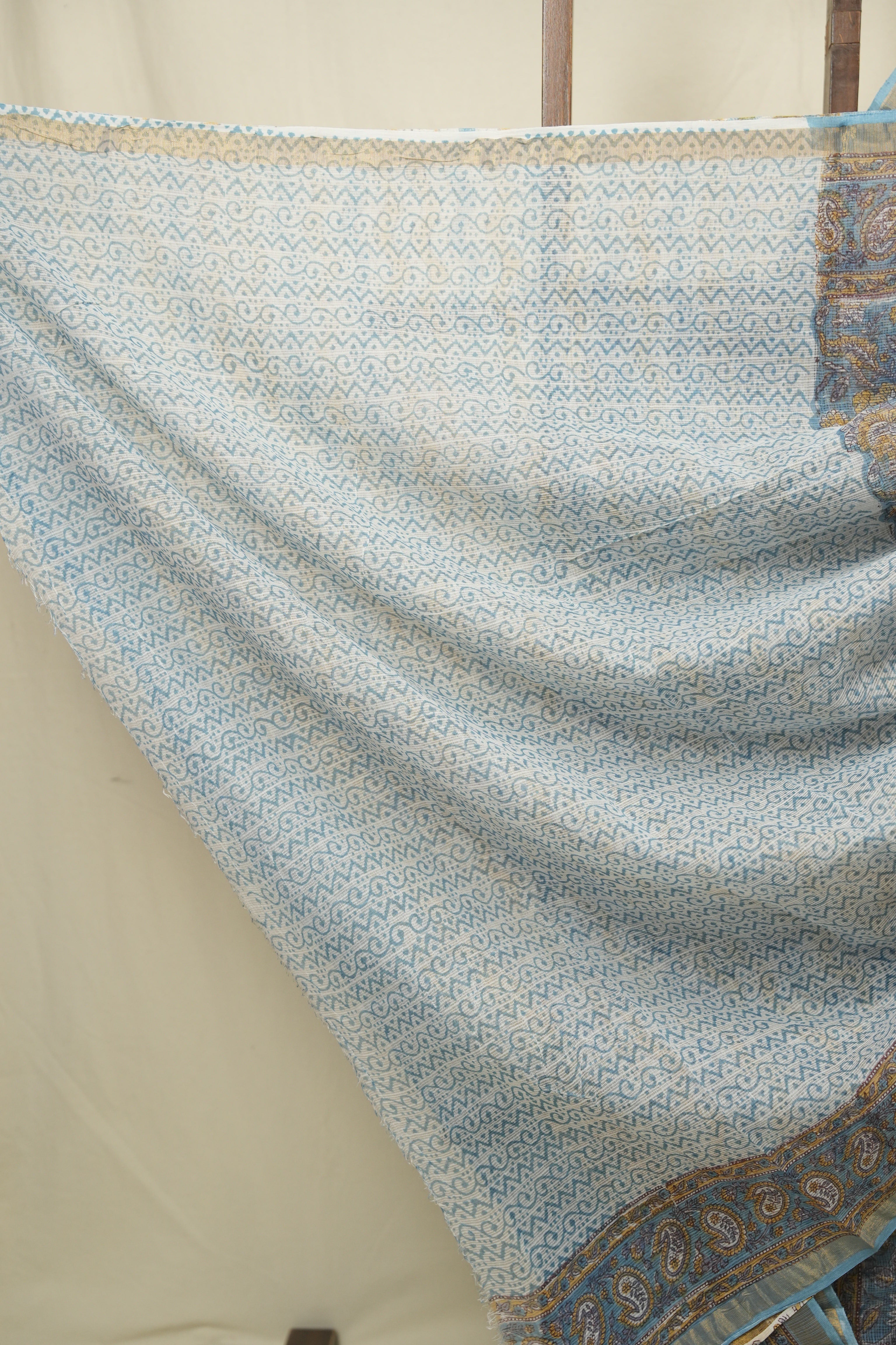 Blue HBP Kota Doria Saree - SRBKDS267