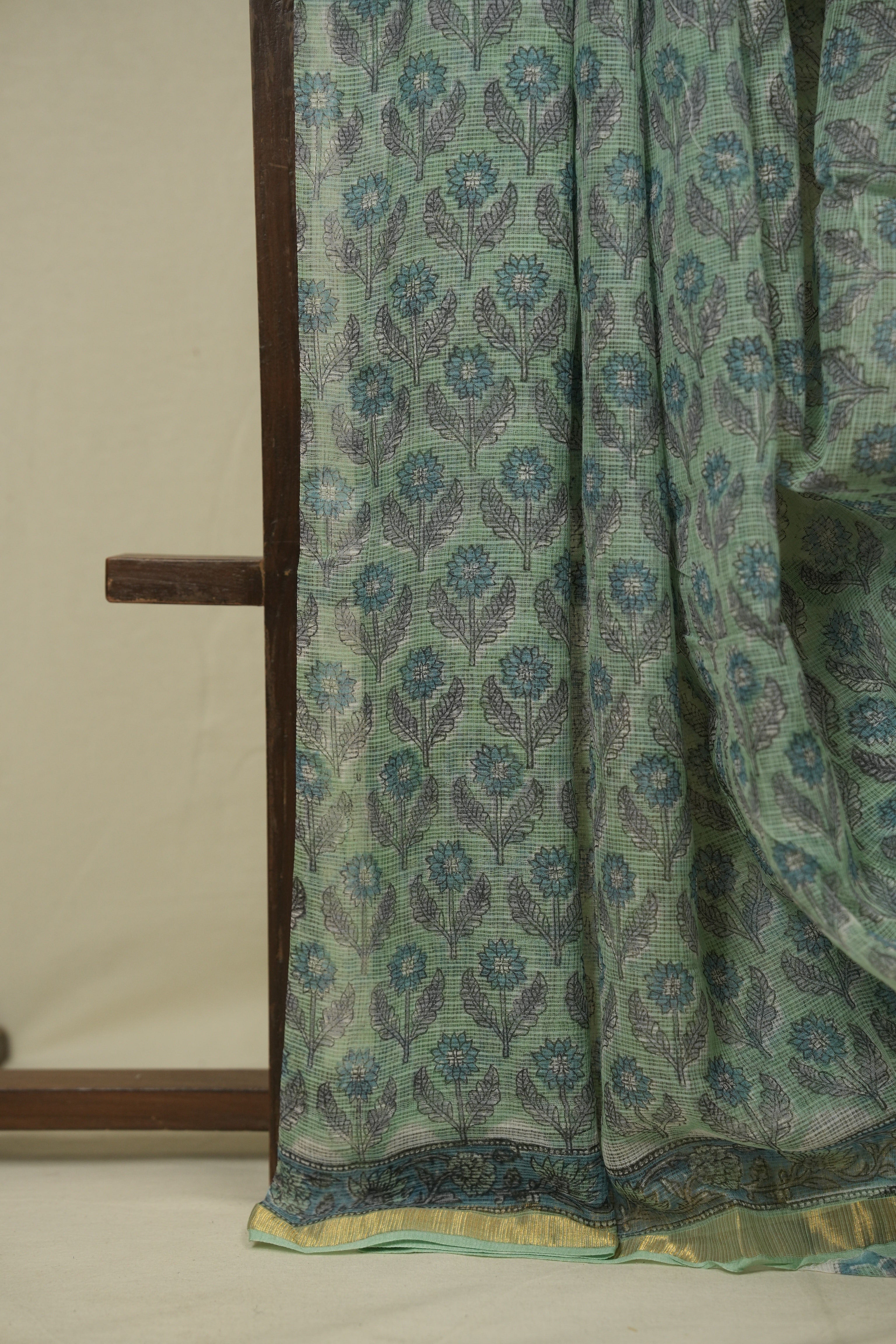 Aqua Green HBP Kota Doria Saree - SRAGKDS266