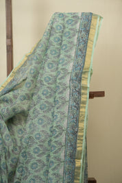 Aqua Green HBP Kota Doria Saree - SRAGKDS266