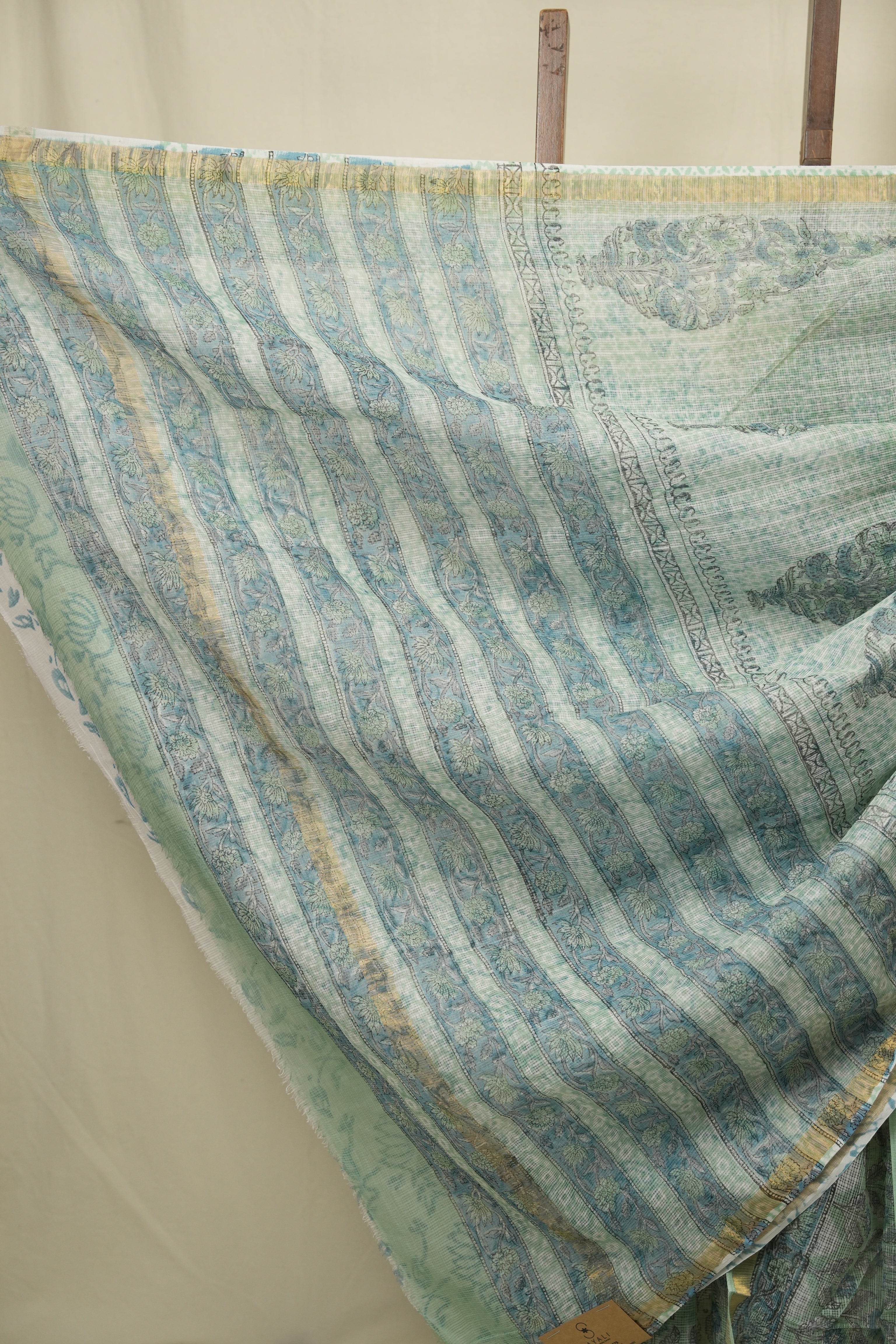 Aqua Green HBP Kota Doria Saree - SRAGKDS266