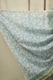 Aqua Green HBP Kota Doria Saree - SRAGKDS266