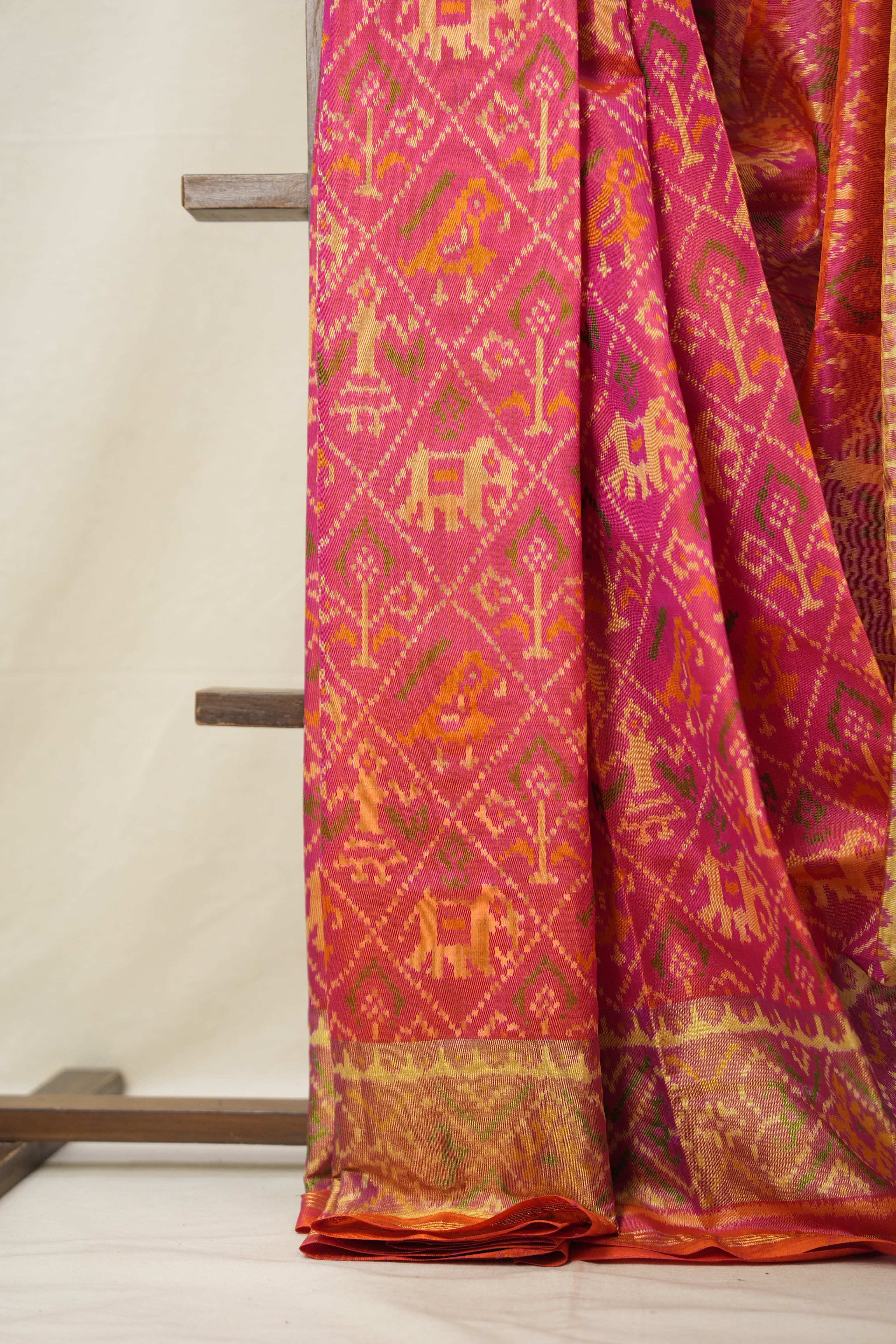 Pink Rajkot Patola Silk Saree - SRPRPSS518