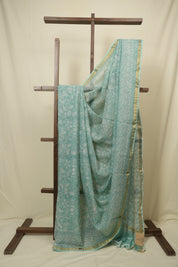 Aqua Green HBP Kota Doria Saree - SRAGKDS269