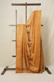 Orange Gold Tissue Tussar Silk Saree - SROGTTSS496