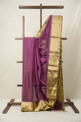 Purple Maheshwari Tissue Saree - SRPMTS674