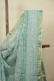Aqua Green HBP Kota Doria Saree - SRAGKDS269