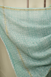 Aqua Green HBP Kota Doria Saree - SRAGKDS269