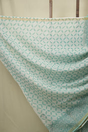 Aqua Green HBP Kota Doria Saree - SRAGKDS269