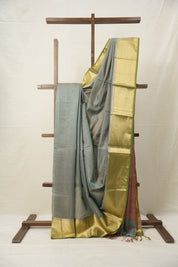 Aqua Blue Maheshwari Tissue Saree - SRABMTS673