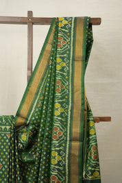 Bottle Green Rajkot Patola Silk Saree - SRBGRPSS517