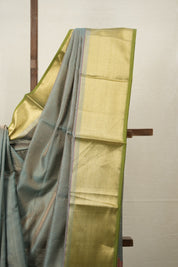 Aqua Blue Maheshwari Tissue Saree - SRABMTS673