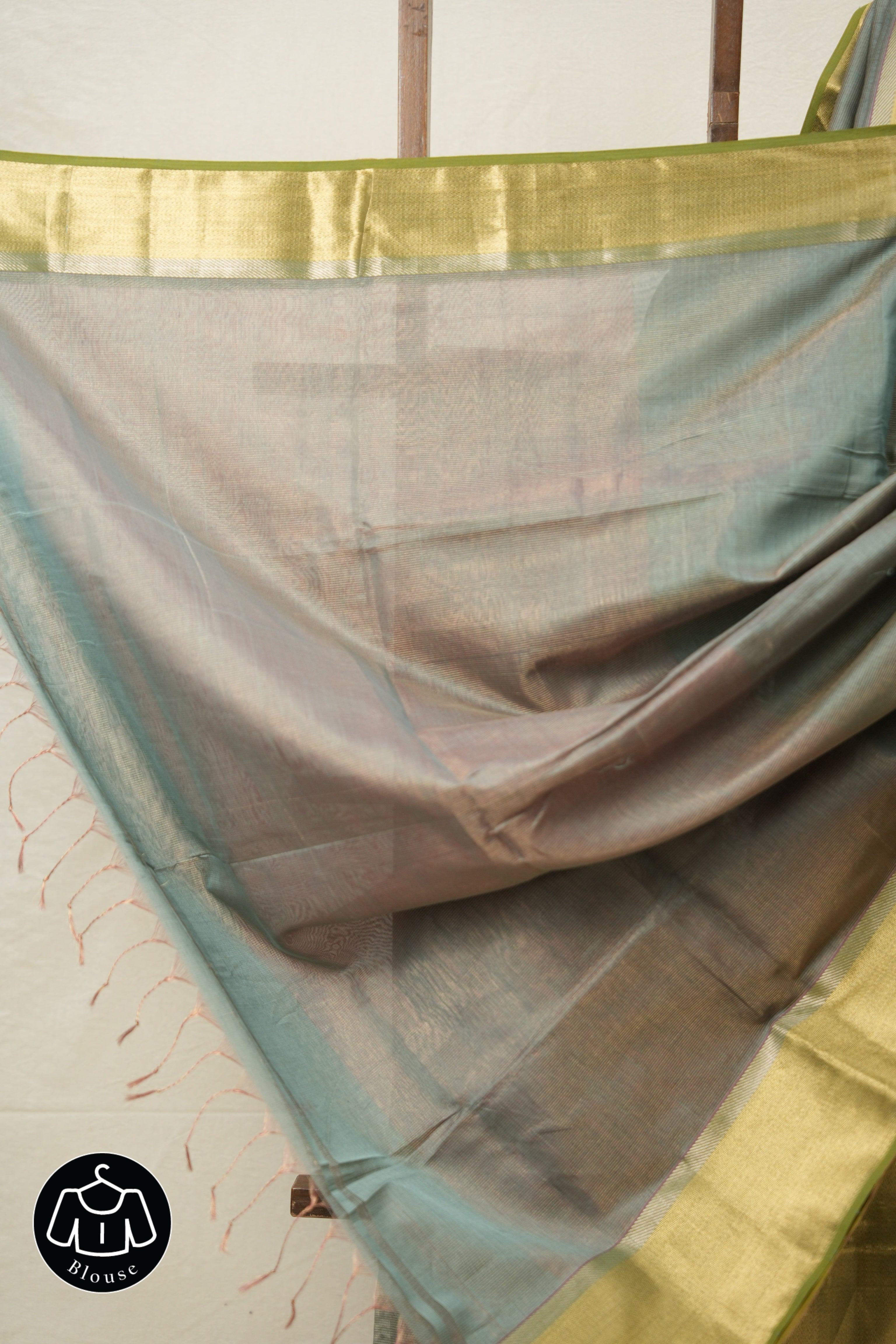 Aqua Blue Maheshwari Tissue Saree - SRABMTS673