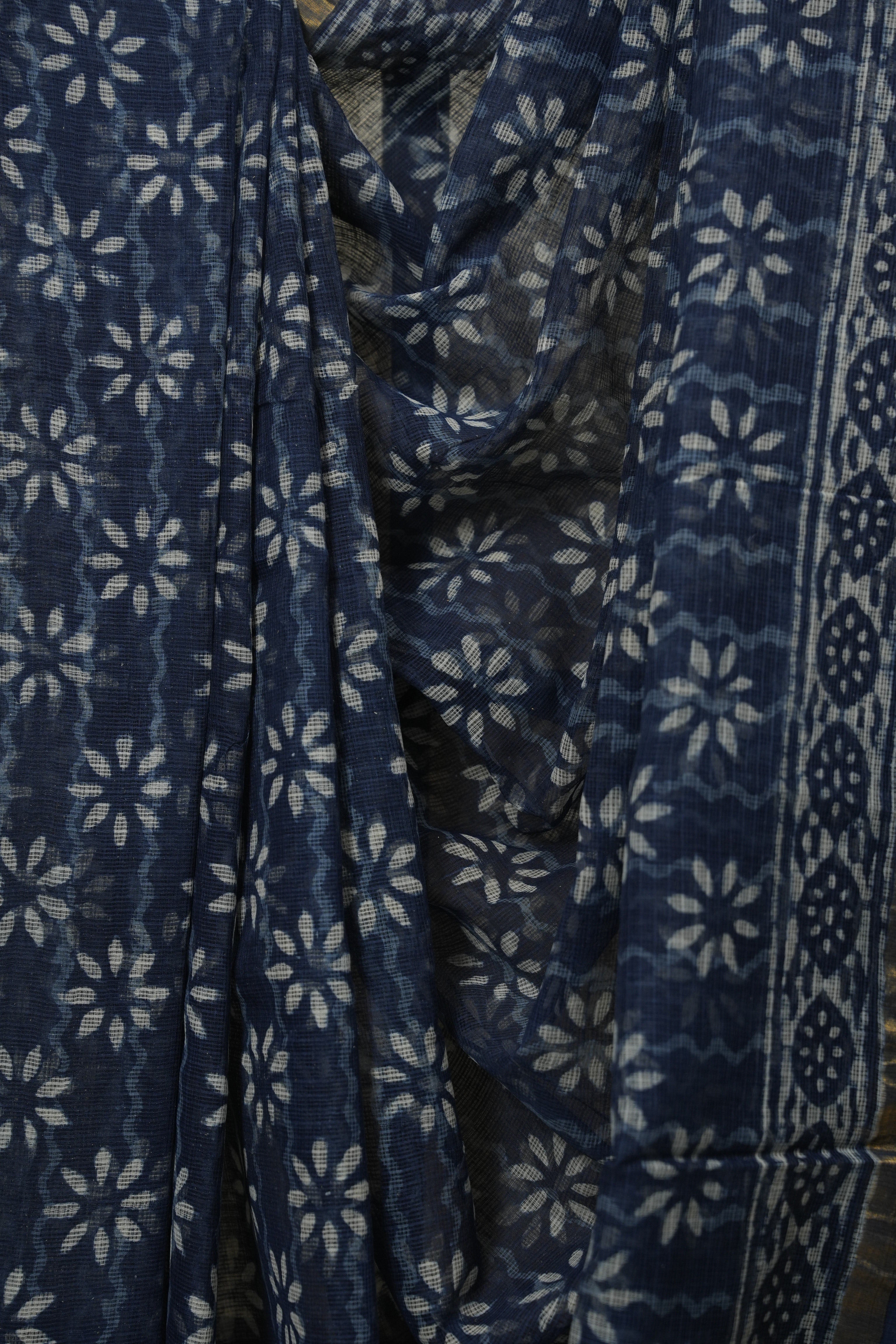 Indigo HBP Kota Doria Saree -SRIKDS265
