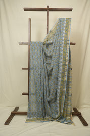 Blue HBP Kota Doria Saree - SRBKDS282