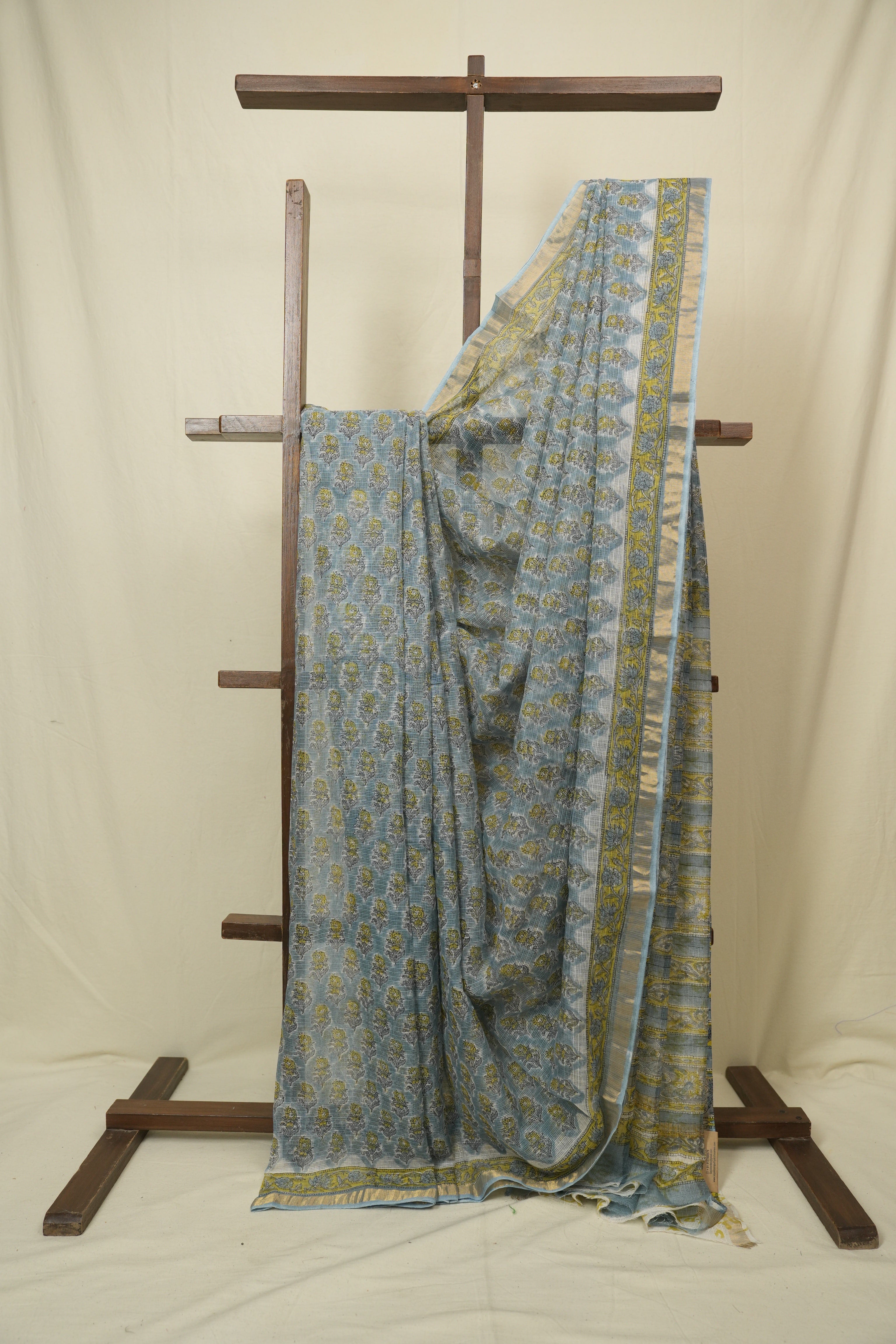 Blue HBP Kota Doria Saree - SRBKDS282