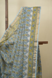 Blue HBP Kota Doria Saree - SRBKDS282