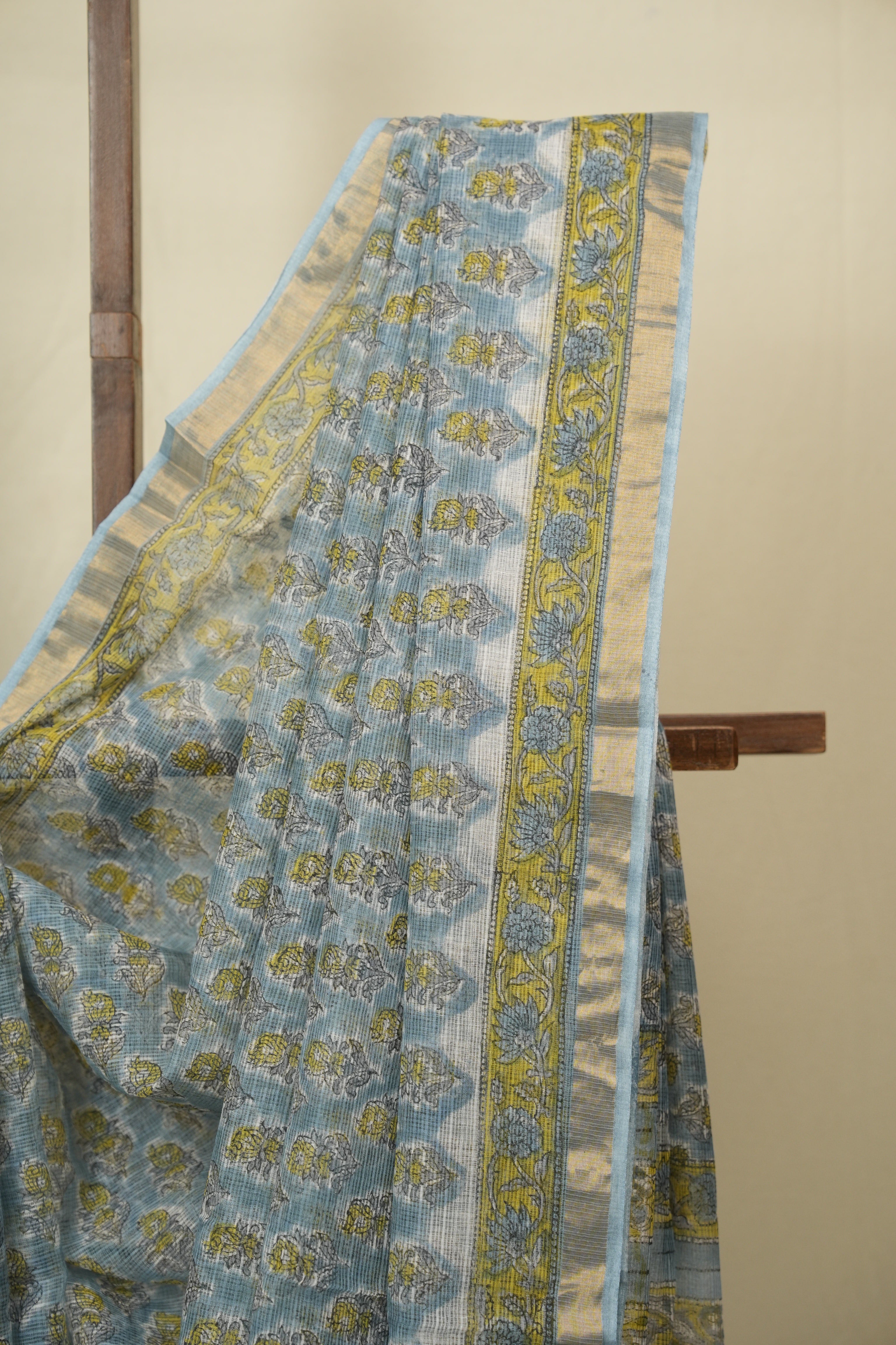 Blue HBP Kota Doria Saree - SRBKDS282