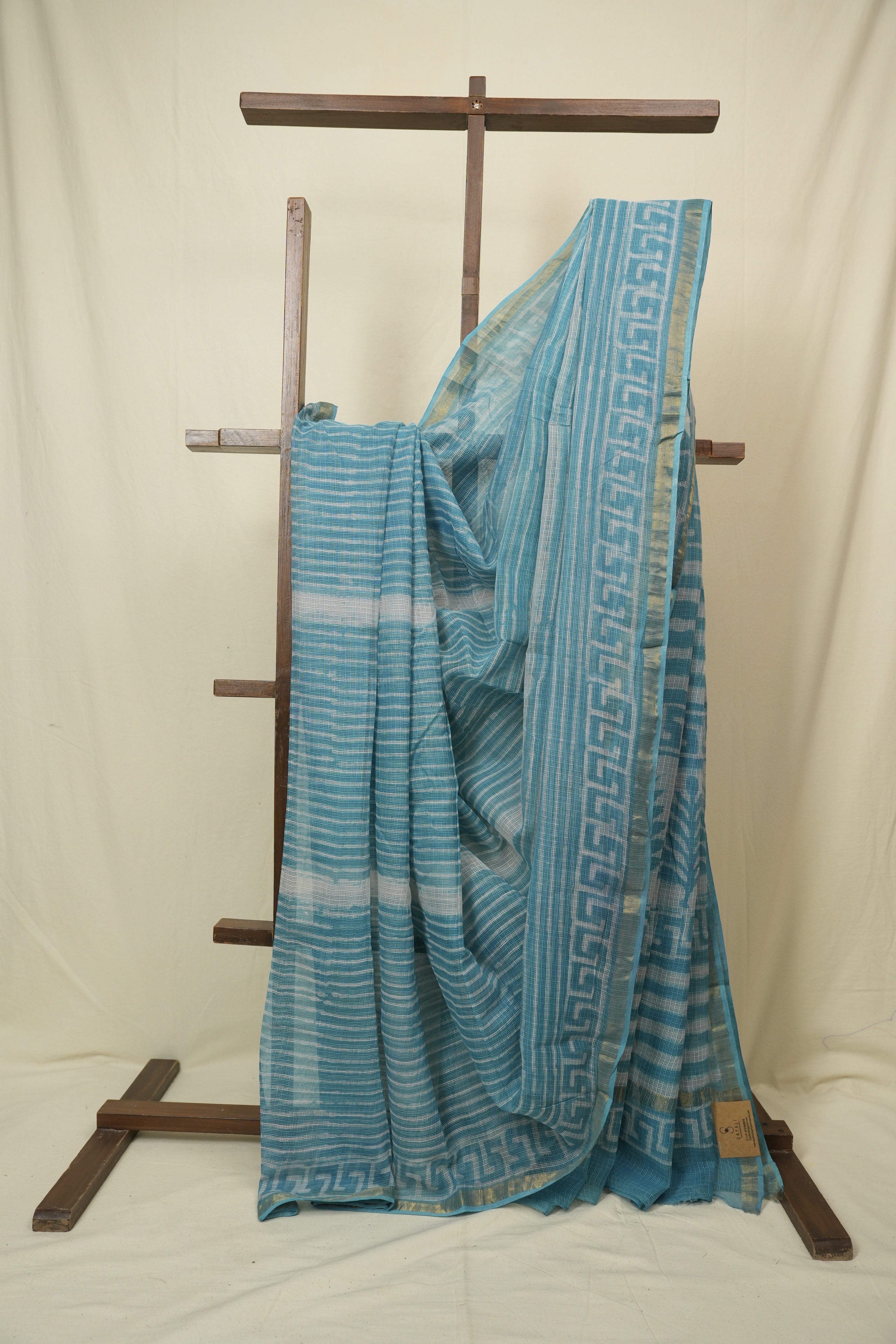 Blue HBP Kota Doria Saree - SRBKDS272