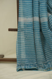 Blue HBP Kota Doria Saree - SRBKDS272