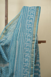 Blue HBP Kota Doria Saree - SRBKDS272