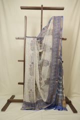 White HBP Kota Doria Saree - SRWKDS277