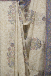 White HBP Kota Doria Saree - SRWKDS277