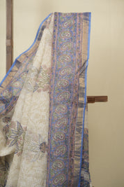 White HBP Kota Doria Saree - SRWKDS277